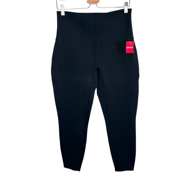 Spanx Womens High-Waisted Black Ponte Ankle Leggings Reg XL 20264R - Picture 1 of 13